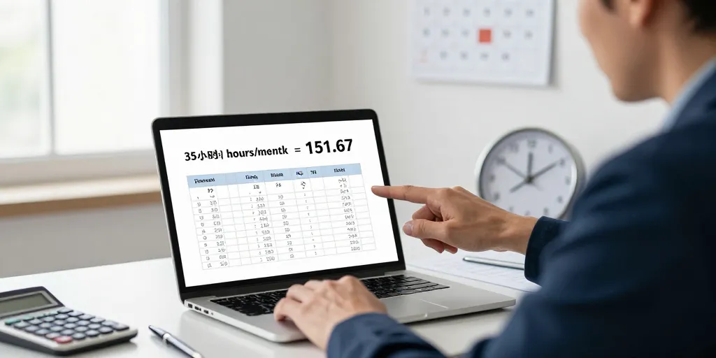 nombre d'heures mensuelles temps plein